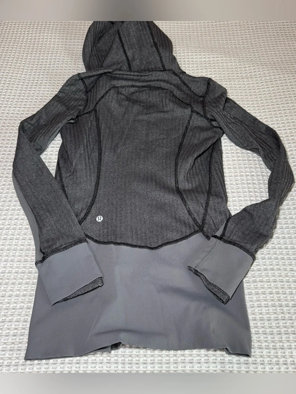Lululemon Jacket Womens 6 Gray Daily Practice Hooded Full Zip Flecked Athletic